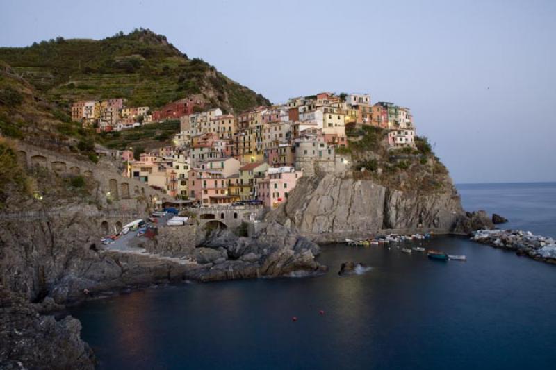 Manarola, Cinque Terre, Liguria, Italy, Europa Occ...