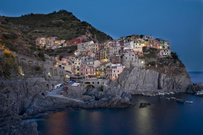 Manarola, Cinque Terre, Liguria, Italy, Europa Occ...