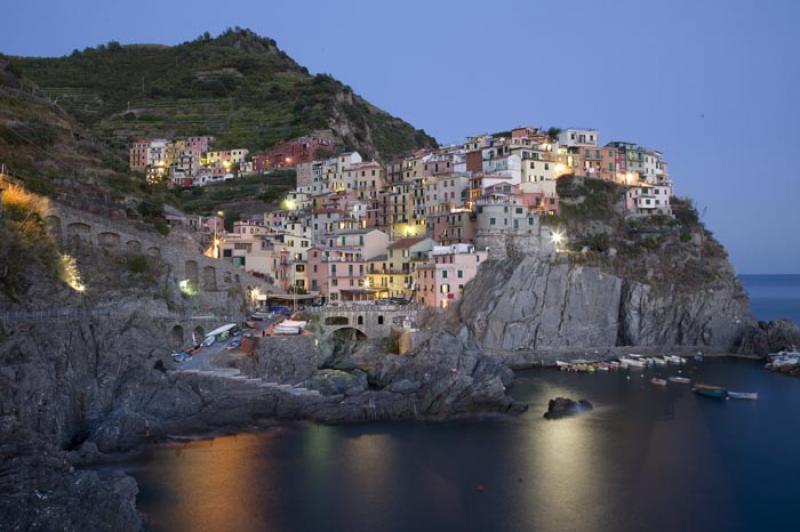 Manarola, Cinque Terre, Liguria, Italy, Europa Occ...