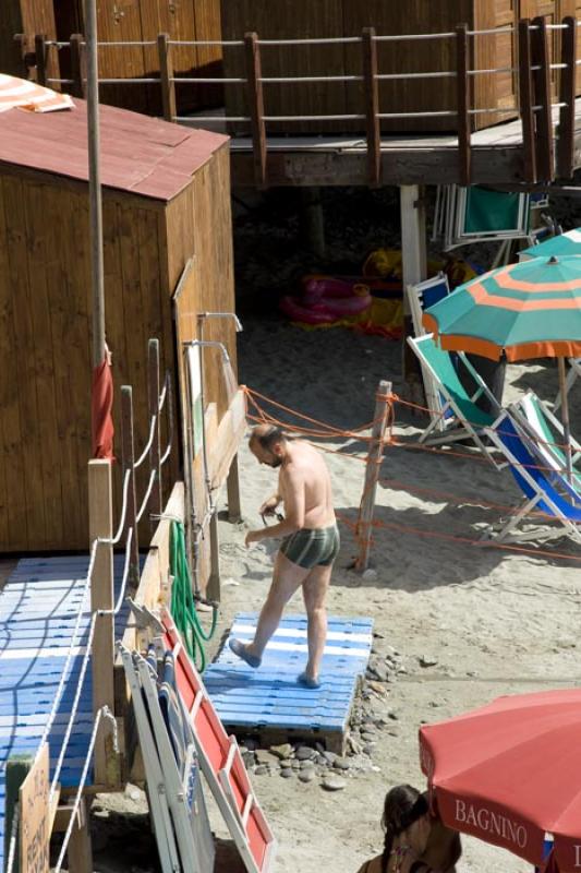 Playa de Monterosso, Cinque Terre, Liguria, Italy,...