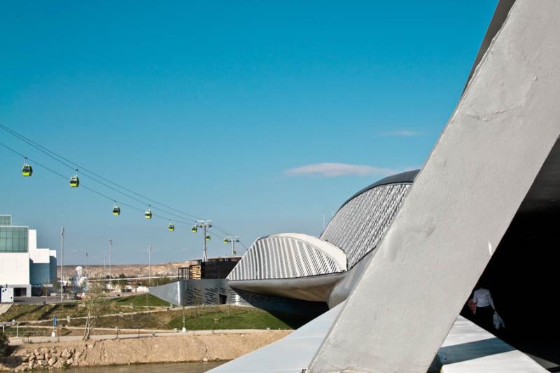 Pabellon Puente, Zaragoza, Aragon, EspaÃ±a, Euro...