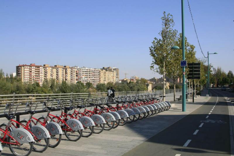 Aparcamiento de Bicicletas, Zaragoza, Aragon, Espa...