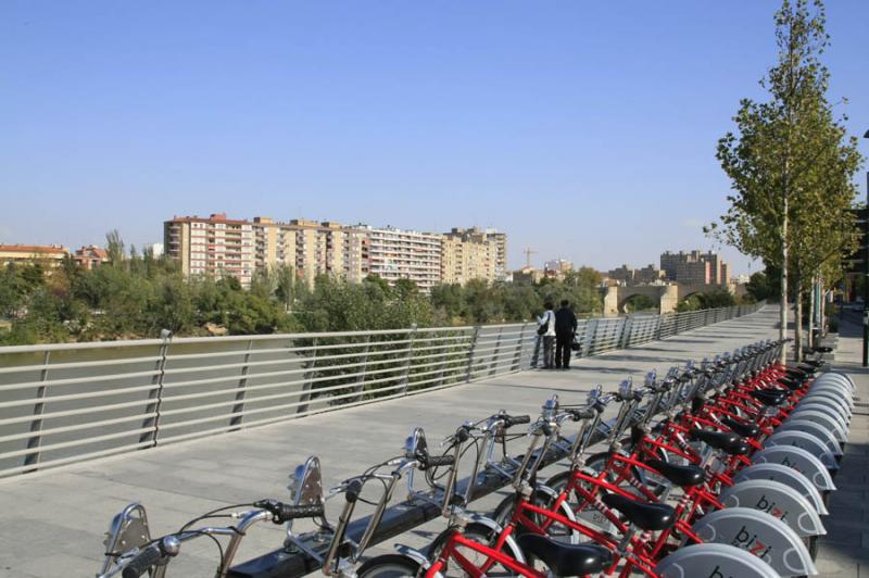 Aparcamiento de Bicicletas, Zaragoza, Aragon, Espa...