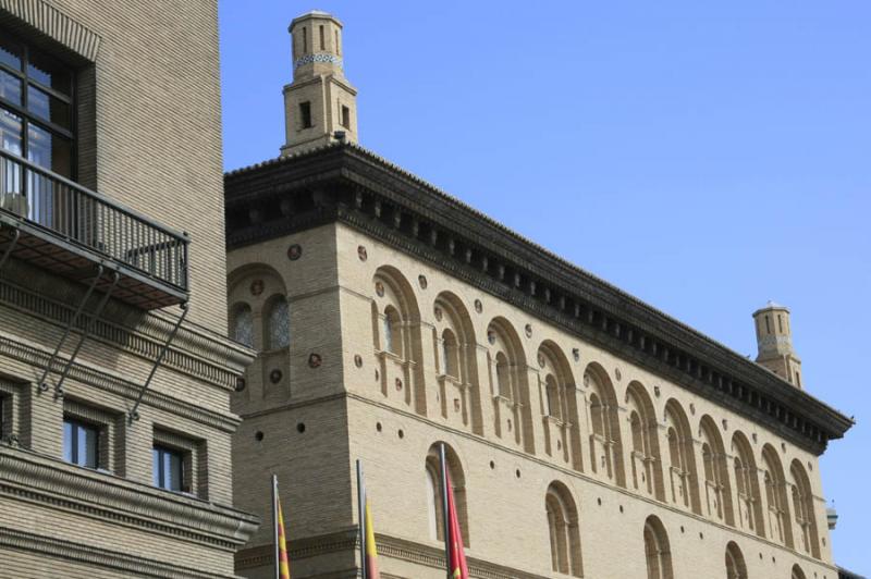 Plaza del Pilar, Zaragoza, Aragon, EspaÃ±a, Euro...