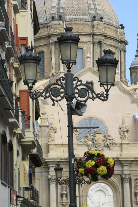 Farol de la Calle Alfonso I, Zaragoza, Aragon, Esp...