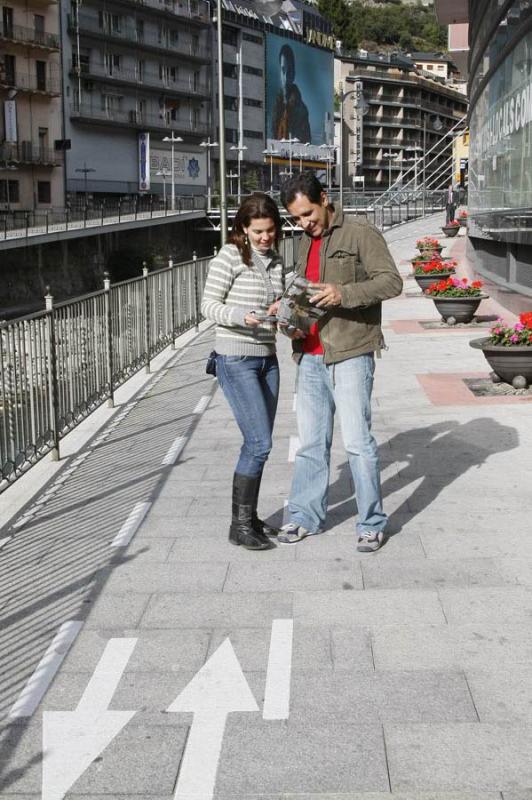 Pareja Observando una Revista