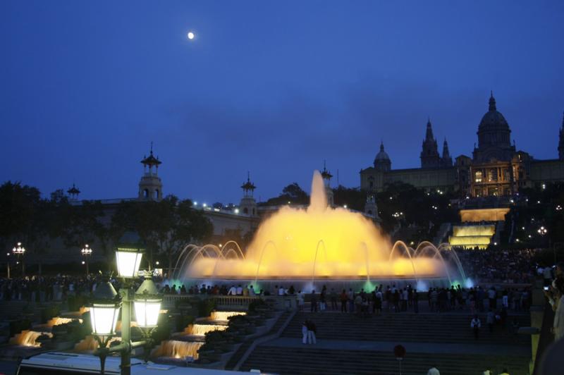 Fuente Magica de Montjuic, Barcelona, CataluÃ±a,...