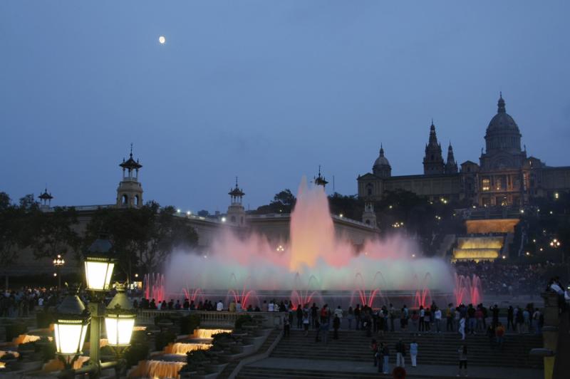 Fuente Magica de Montjuic, Barcelona, CataluÃ±a,...