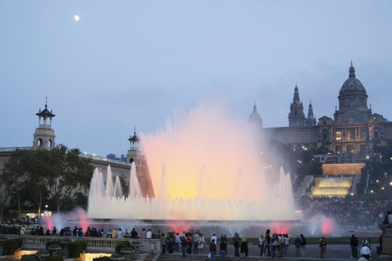 Fuente Magica de Montjuic, Barcelona, CataluÃ±a,...