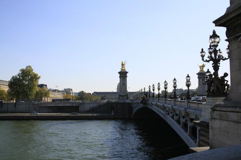 Puente Alejandro III, Paris, Francia, Europa Occid...