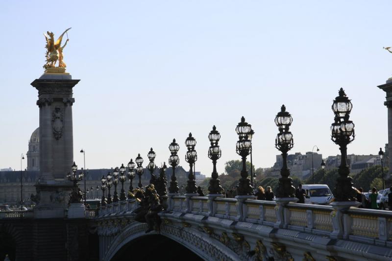 Puente Alejandro III, Paris, Francia, Europa Occid...