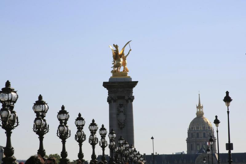 Puente Alejandro III, Paris, Francia, Europa Occid...