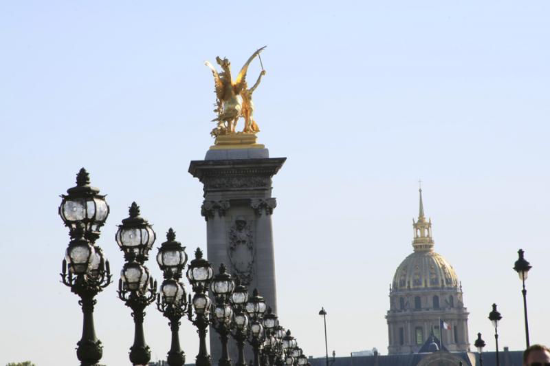 Puente Alejandro III, Paris, Francia, Europa Occid...