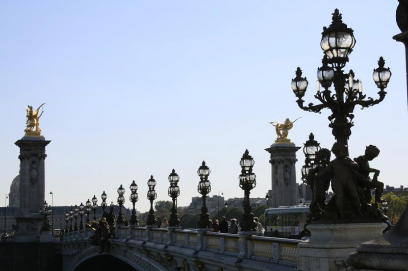 Puente Alejandro III, Paris, Francia, Europa Occid...