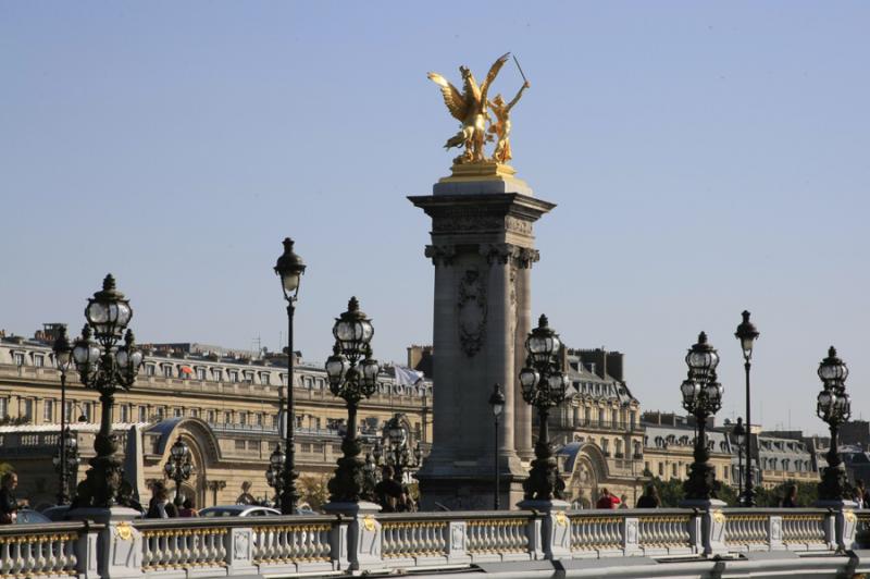 Puente Alejandro III, Paris, Francia, Europa Occid...