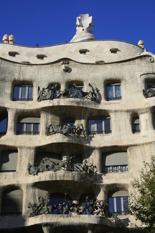 Casa Mila, La Pedrera, Barcelona, CataluÃ±a, Esp...