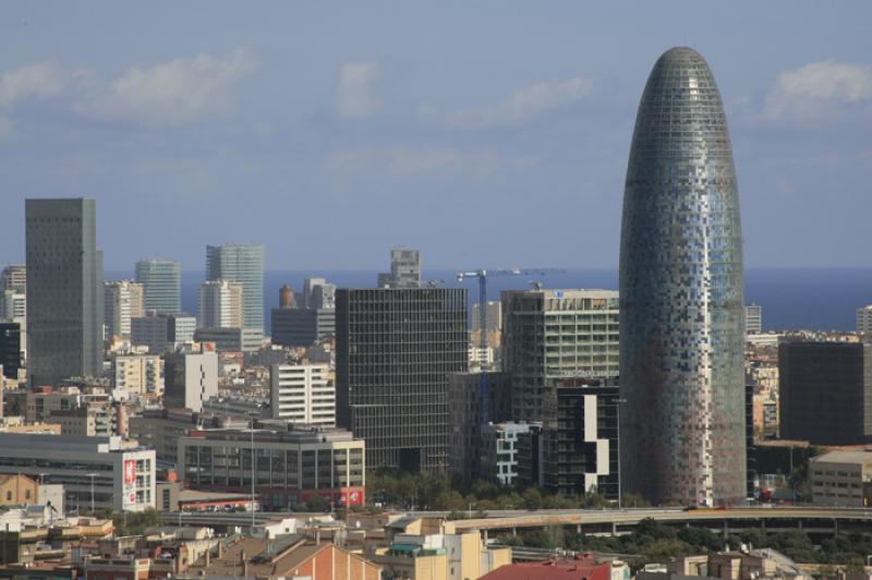 Torre Agbar, Barcelona, CataluÃ±a, EspaÃ±a, Eu...