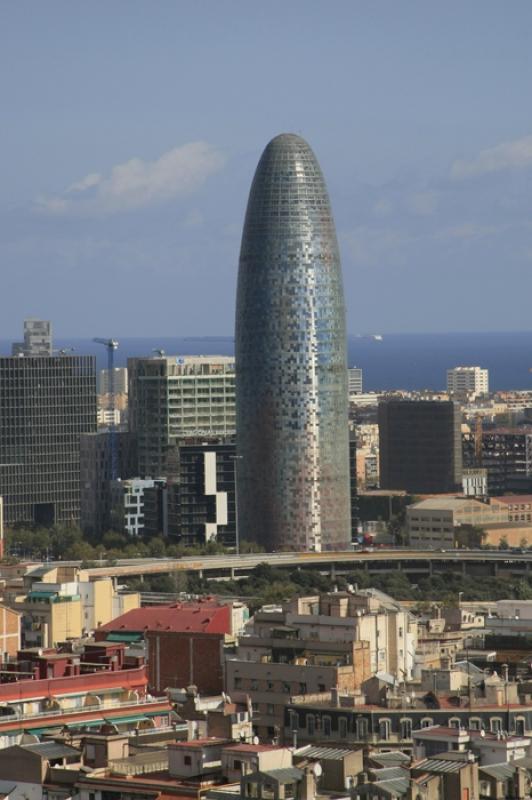 Torre Agbar, Barcelona, CataluÃ±a, EspaÃ±a, Eu...