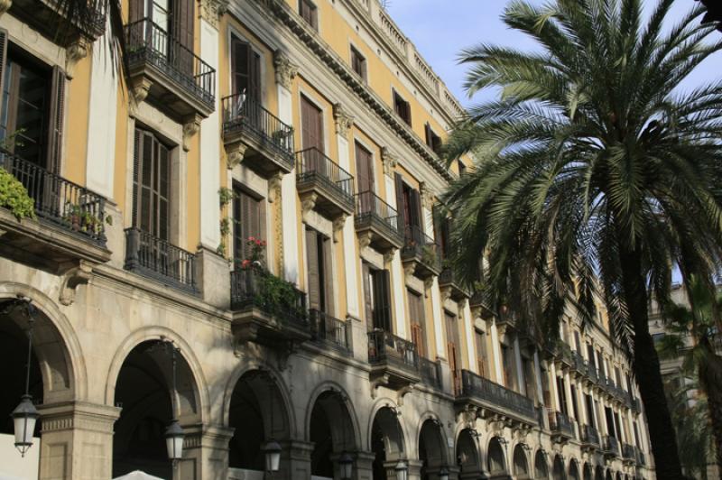 Plaza Real, Ciutat Vella, Barcelona, CataluÃ±a, ...