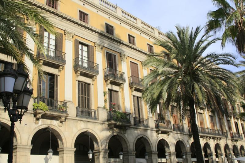 Plaza Real, Ciutat Vella, Barcelona, CataluÃ±a, ...