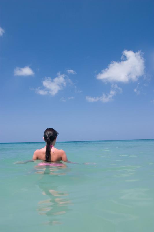 Mujer en el Mar