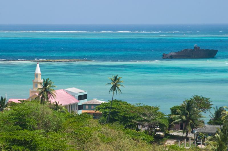 Paisaje de la Isla de San Andres, Archipielago de ...