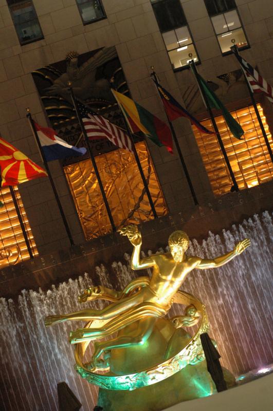 Estatua de Prometeo, Rockefeller Center, Manhattan...