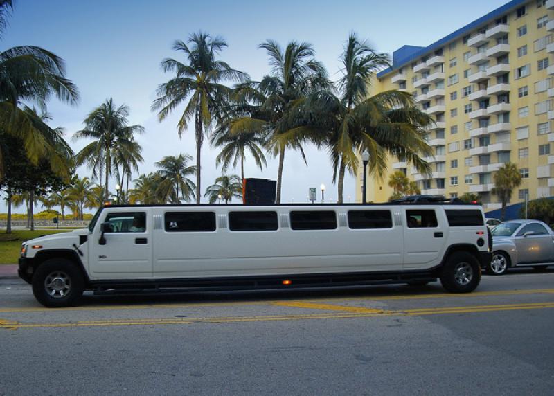 Limosina en South Beach, Miami, Florida, Estados U...