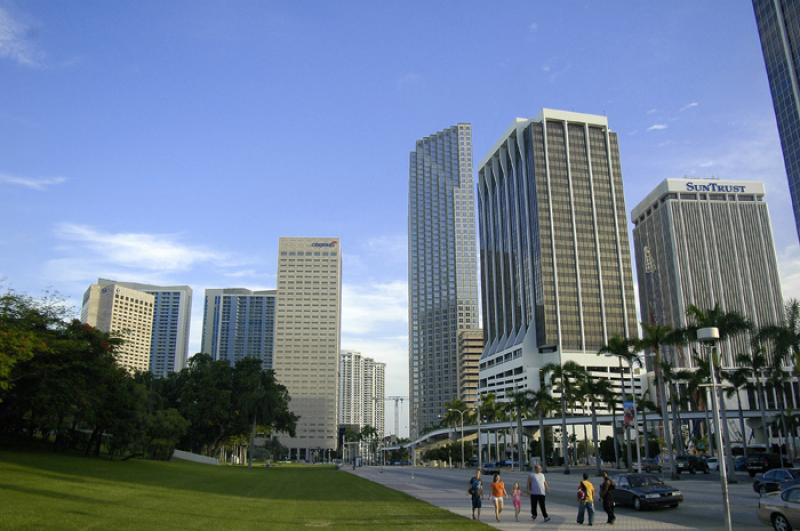 Biscayne Boulevard, Downtown, Miami, Florida, Esta...