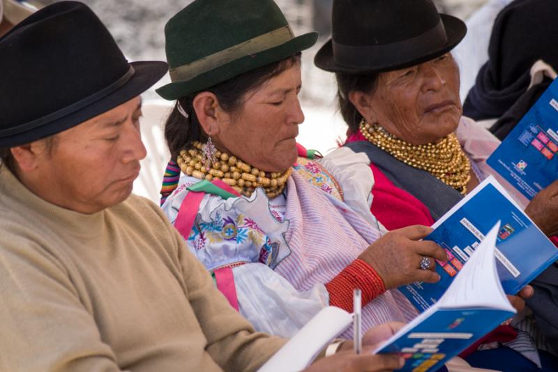 Grupo de Indigenas, Ecuador, Quito, Sur America