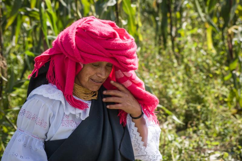 Mujer Indigena, Quito, Ecuador, Sur America