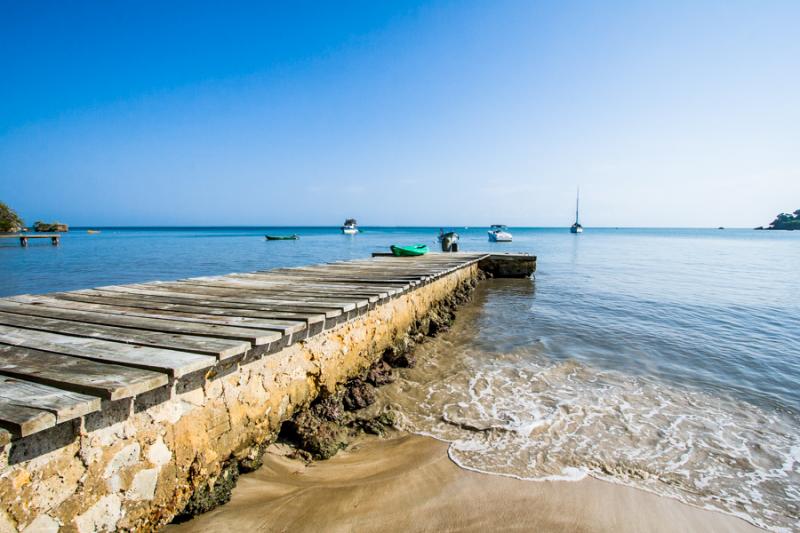 Muelle en Isla Fuerte, Bolivar, Cartagena, Colombi...