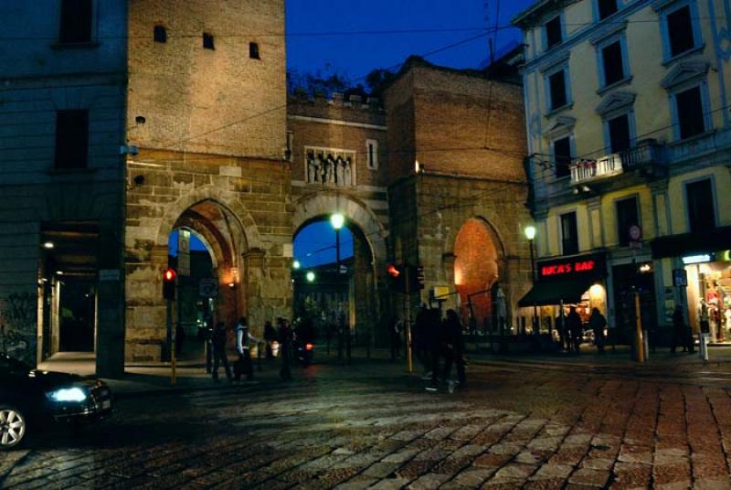 Porta Ticinese Medieval, Milan, Lombardia, Italia,...