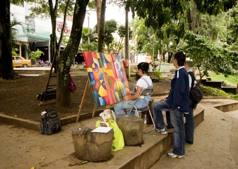 Parque Lleras, Poblado, Medellin, Antioquia, Colom...