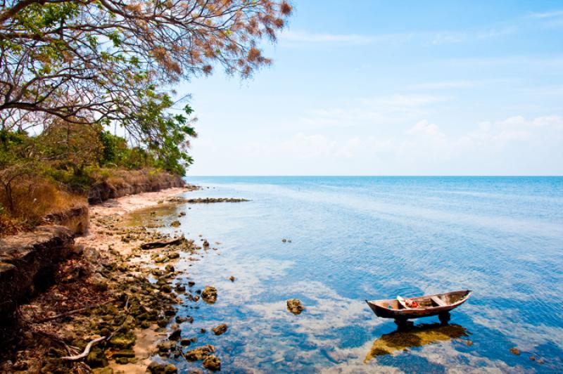 Canoa en el Mar, Islas de Rosario, Cartagena, Boli...