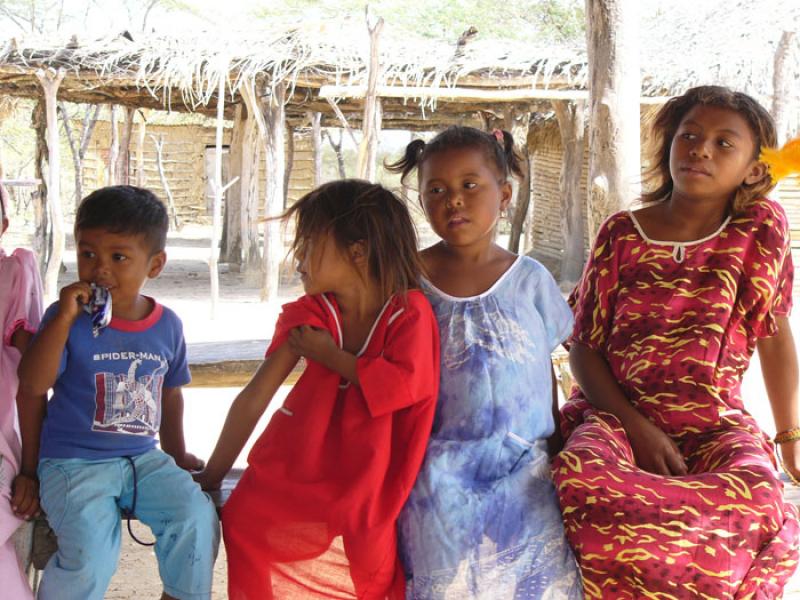 NiÃ±os Wayuu, Cabo de la Vela, Peninsula de la G...