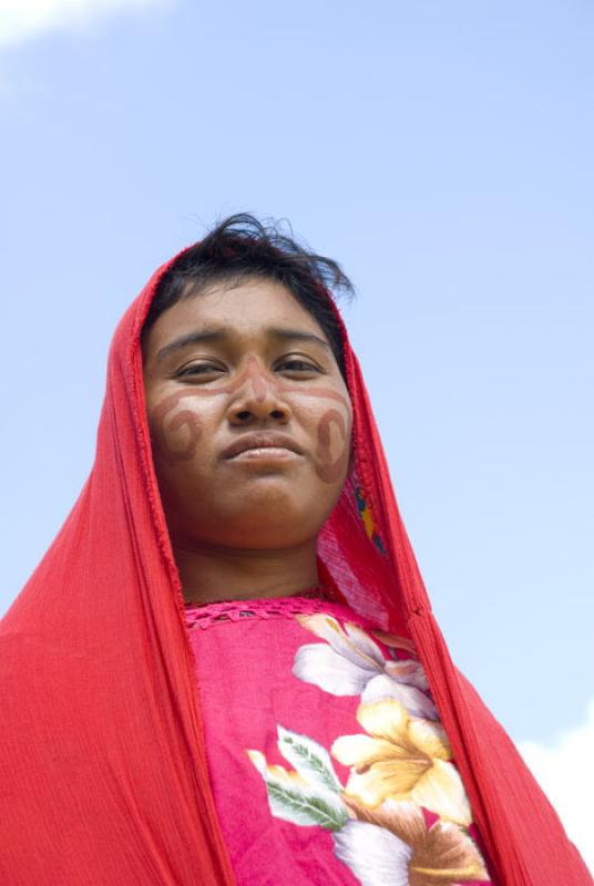 Mujer Wayuu, Cabo de la Vela, Peninsula de la Guaj...