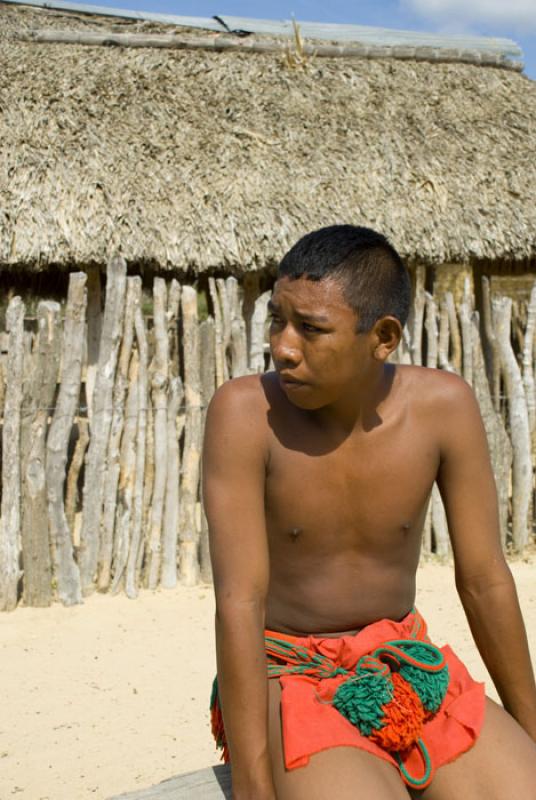 Hombre Wayuu, Cabo de la Vela, Peninsula de la Gua...