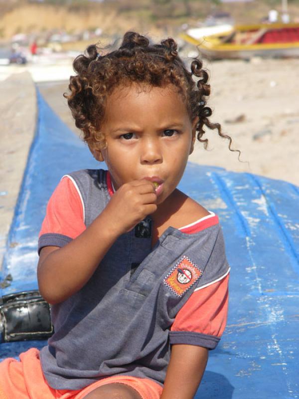 NiÃ±a en la Playa, Riohacha, La Guajira, Colombi...