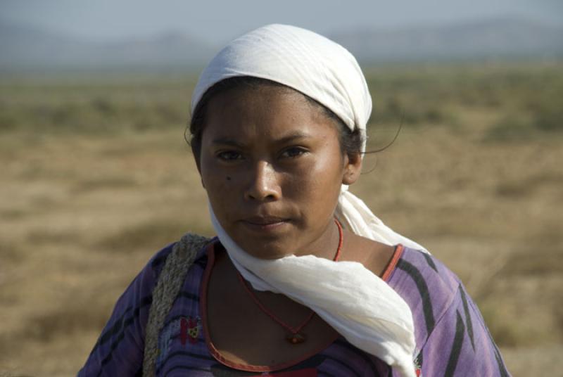 Mujer Wayuu, Cabo de la Vela, Peninsula de la Guaj...