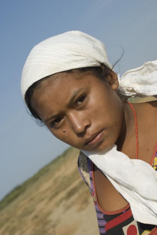 Mujer Wayuu, Cabo de la Vela, Peninsula de la Guaj...