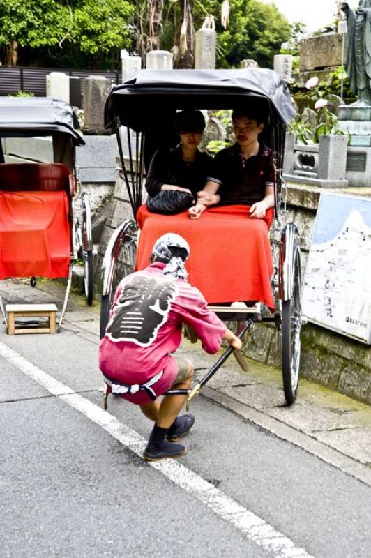 Rickshaw en Kamakura, Kanagawa, Kanto, Japon, Toki...