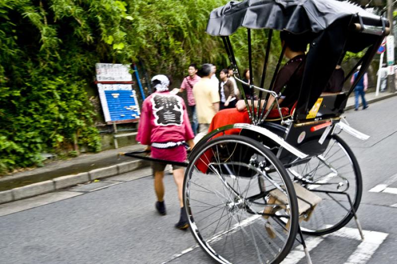 Rickshaw en Kamakura, Kanagawa, Kanto, Japon, Toki...