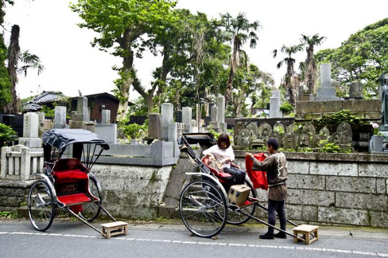 Rickshaw en Kamakura, Kanagawa, Kanto, Japon, Toki...