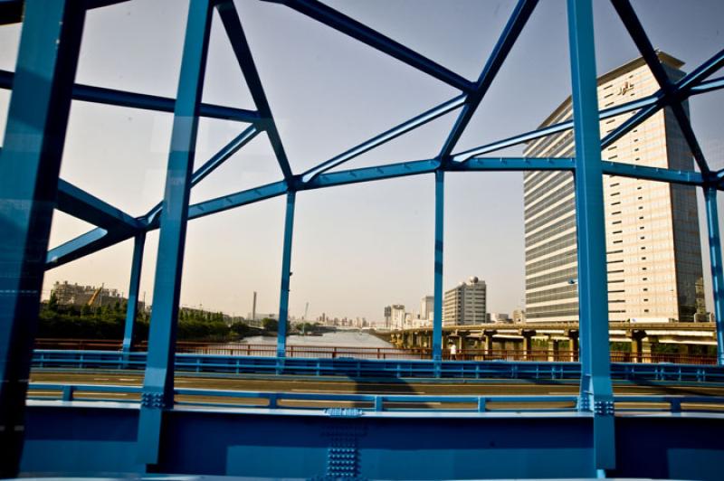 Puente Senju Ohashi, Arakawa, Tokio, Japon, Este d...