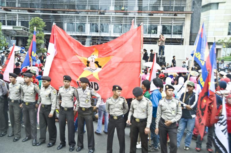 Protesta en Jakarta, Java, Indonesia, Sudeste de A...