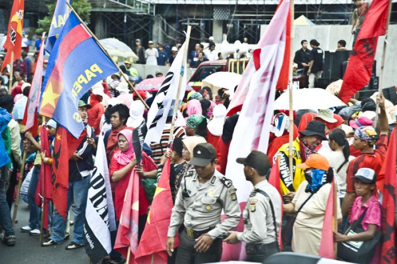 Protesta en Jakarta, Java, Indonesia, Sudeste de A...