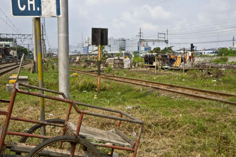 Barrio de Jakarta, Java, Indonesia, Sudeste de Asi...