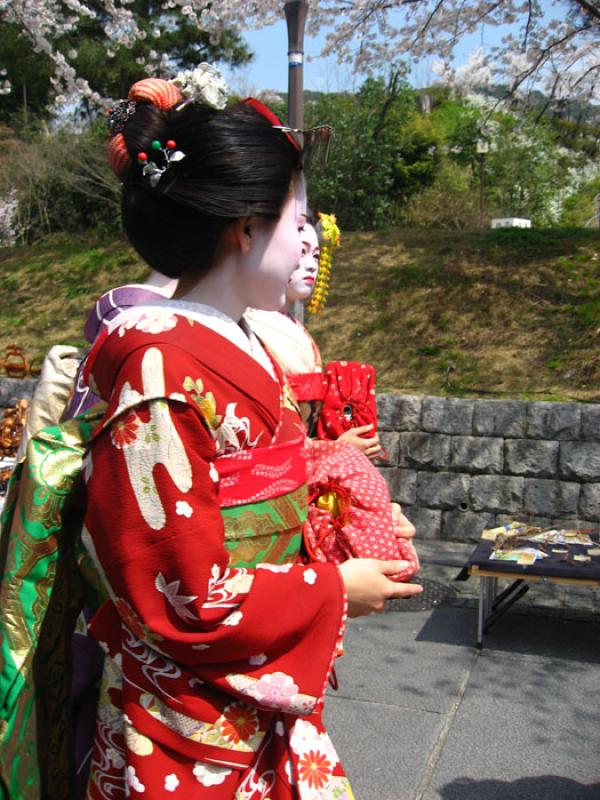 Mujeres Maiko, Gion, Kioto, Prefectura, Honshu, Ja...