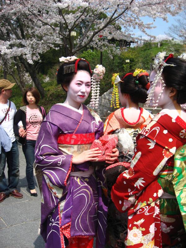 Mujeres Maiko, Gion, Kioto, Prefectura, Honshu, Ja...